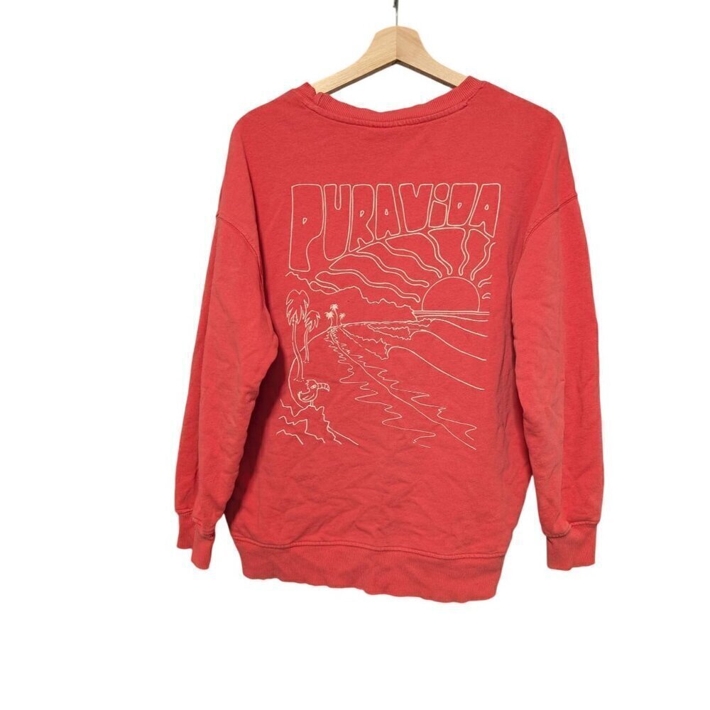 Pura Vida Bracelets Pink Sweatshirt Graphic Womens Size XS 100% Cotton